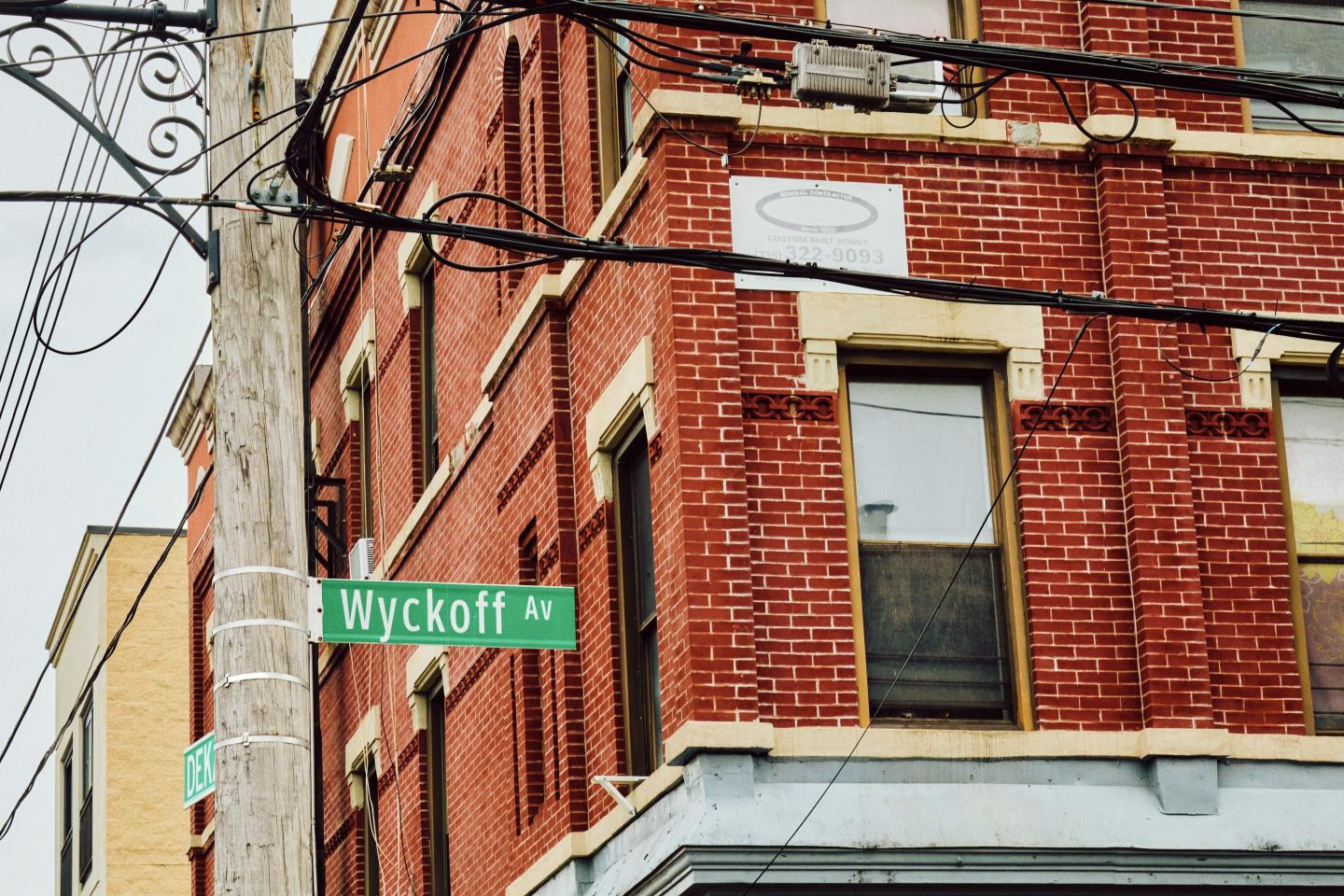 An apartment building on Wyckoff Avenue in the Bushwick neighborhood of Brooklyn, New York