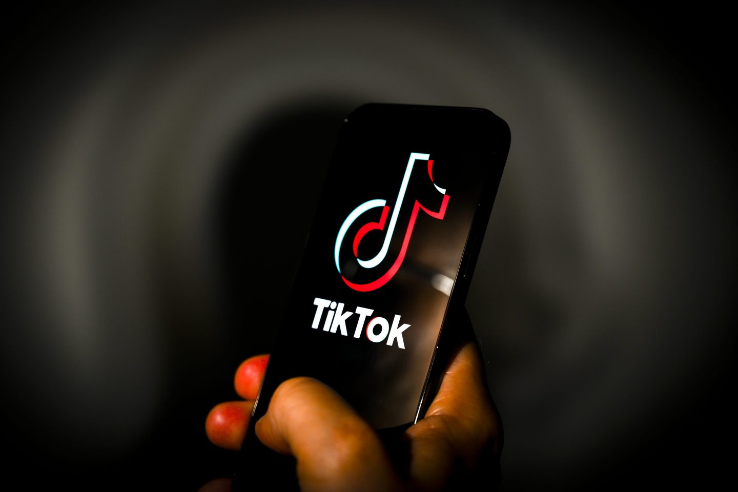 The TikTok logo is seen on a mobile device screen