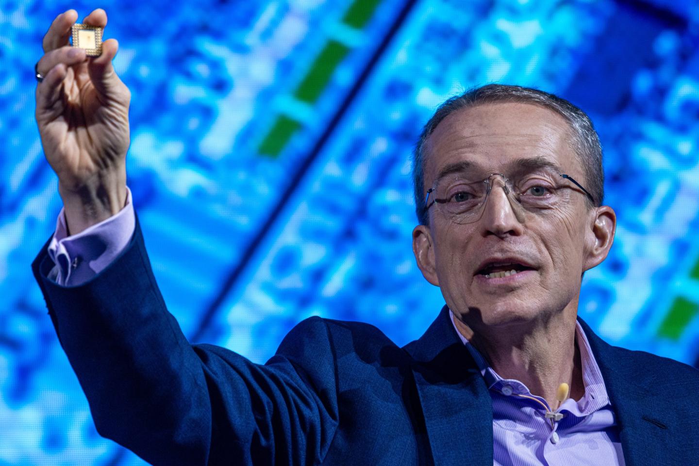 Pat Gelsinger, chief executive officer of Intel Corp., speaks during the Computex conference in Taipei, Taiwan, on Monday, June 4, 2024.