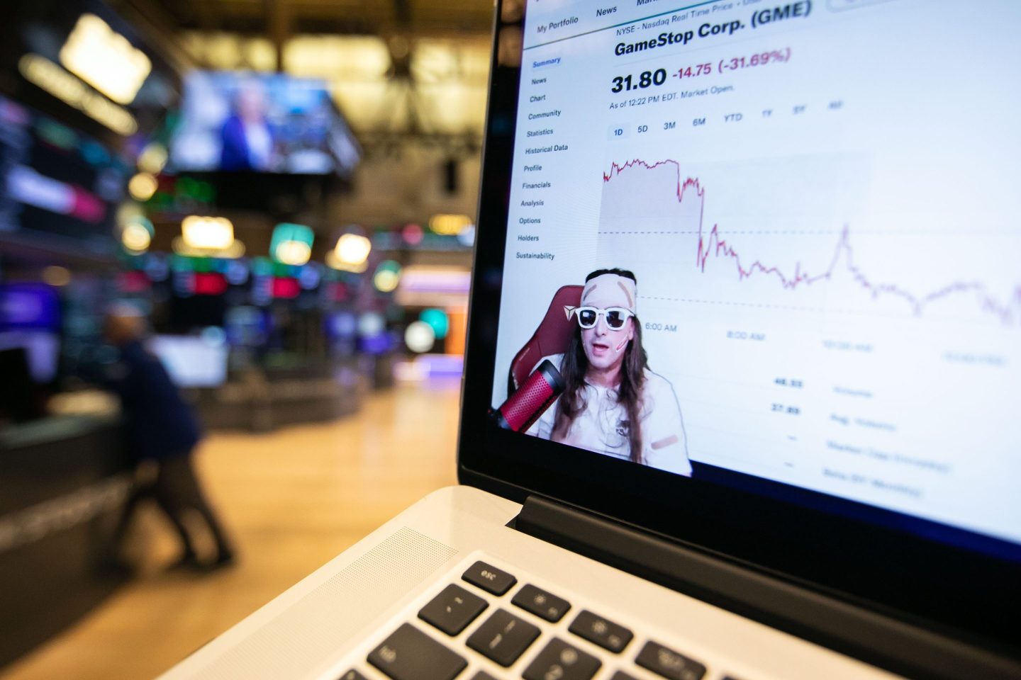 The New York Stock Exchange trading floor.