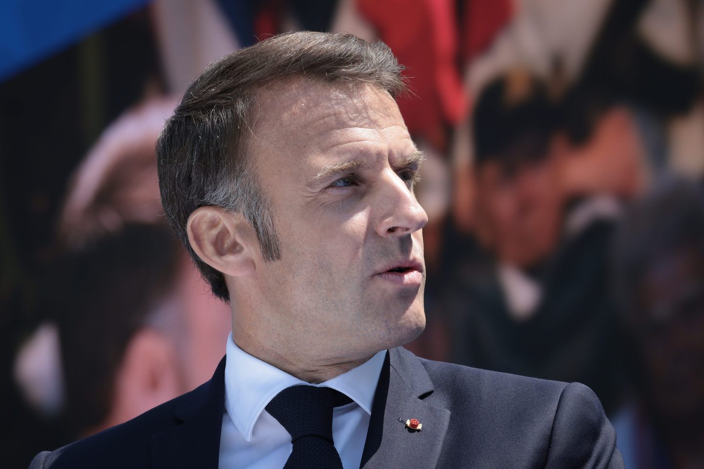 French President Emmanuel Macron speaks