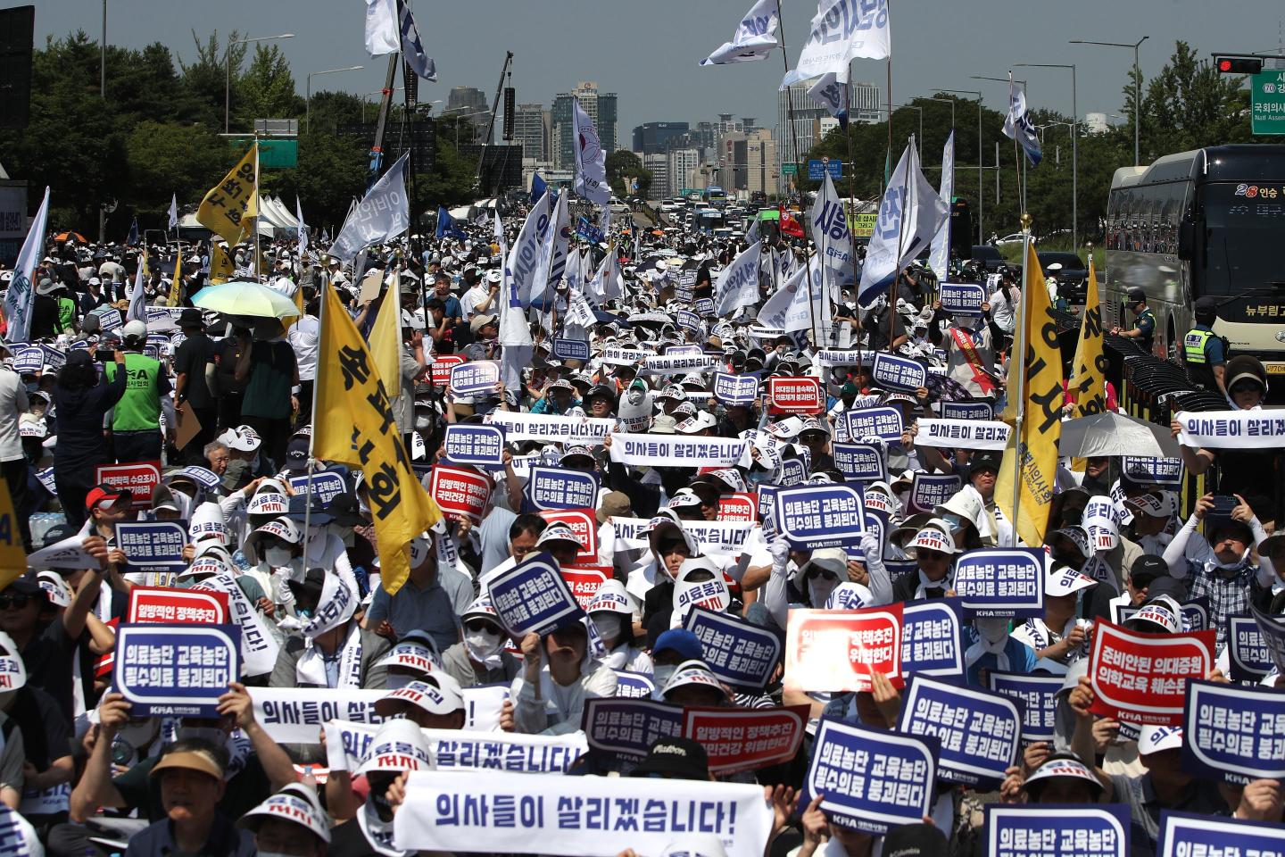 20,000 doctors are walking off the job in South Korea to protest making it easier to get into medical school