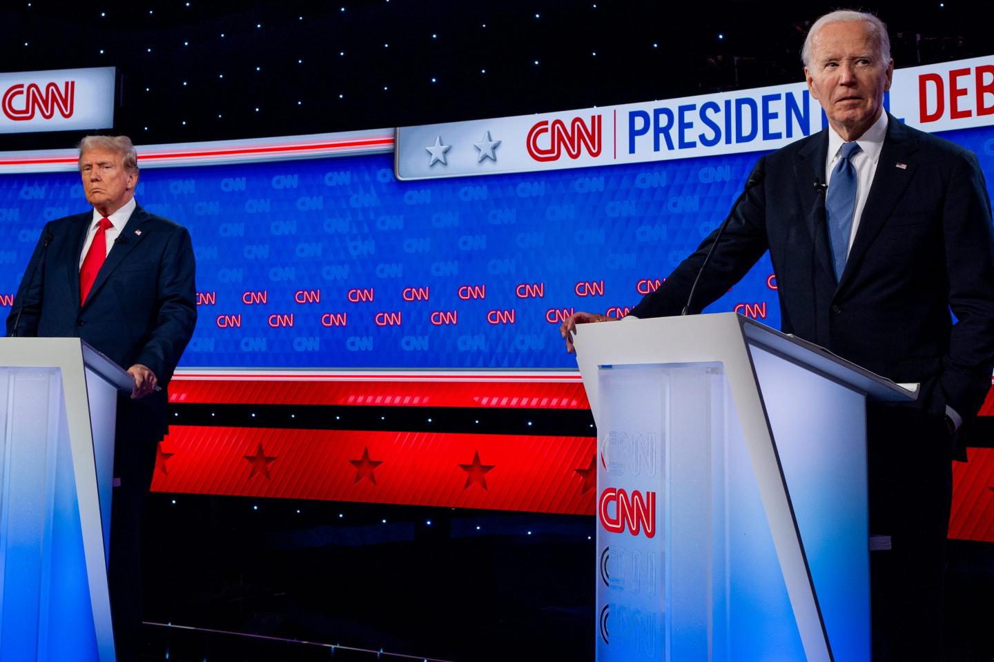 President Joe Biden and Republican presidential candidate Donald Trump debated in CNN studios on June 27, 2024 in Atlanta, Ga. 