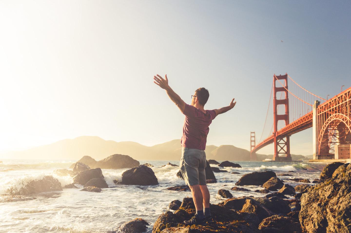 San Francisco's Golden Gate Bridge. 