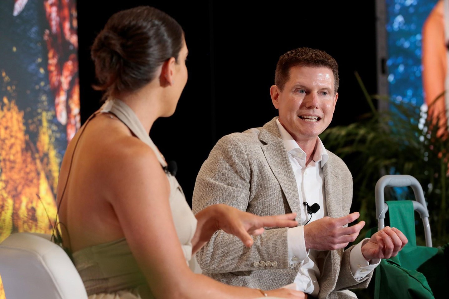 Whole Foods CEO Jason Buechel speaking at the Fancy Food Show in New York on June 25, 2024.