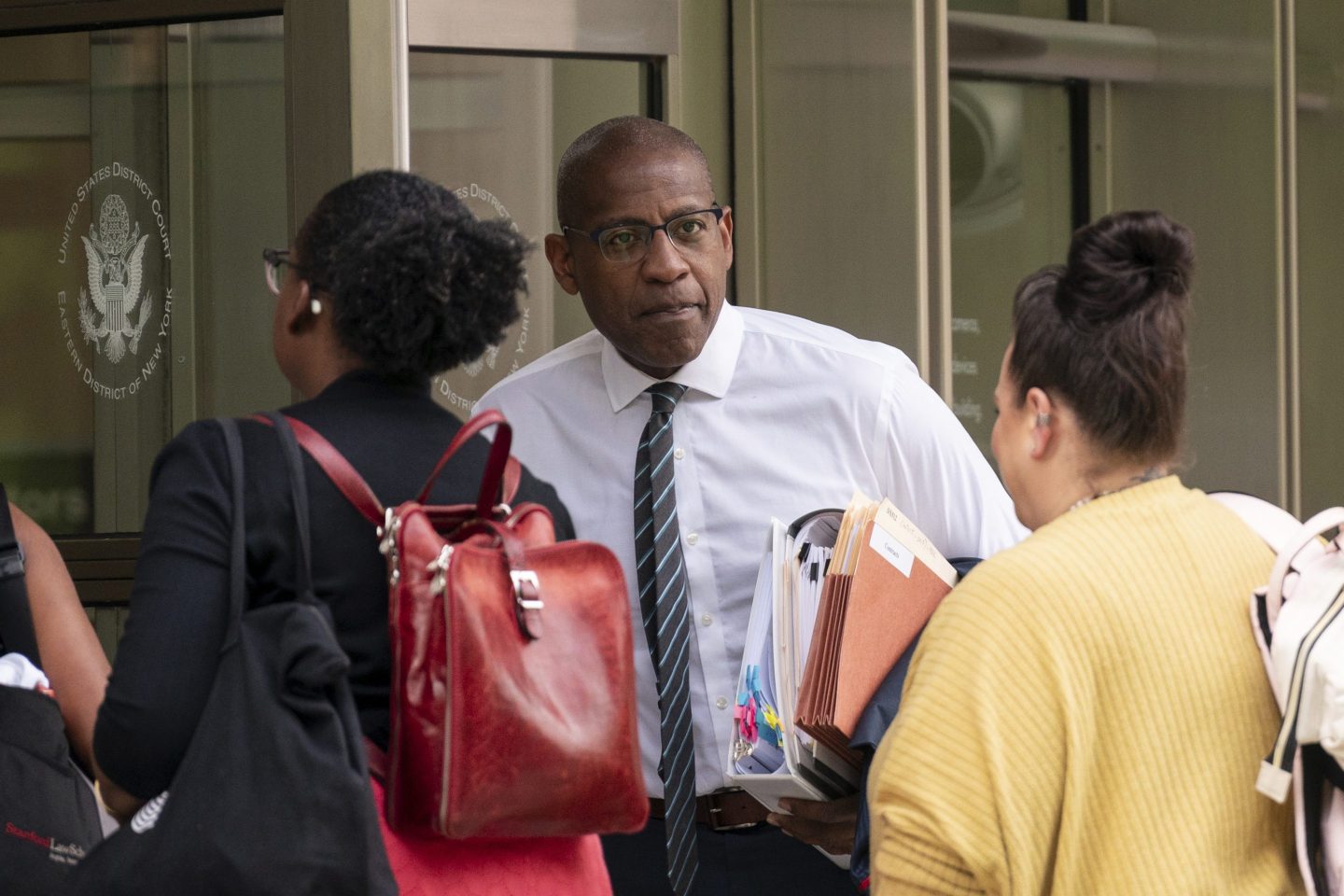 EO and co-founder of Ozy Media Carlos Watson arrives at Brooklyn Federal Court, June 7, 2024 in New York.