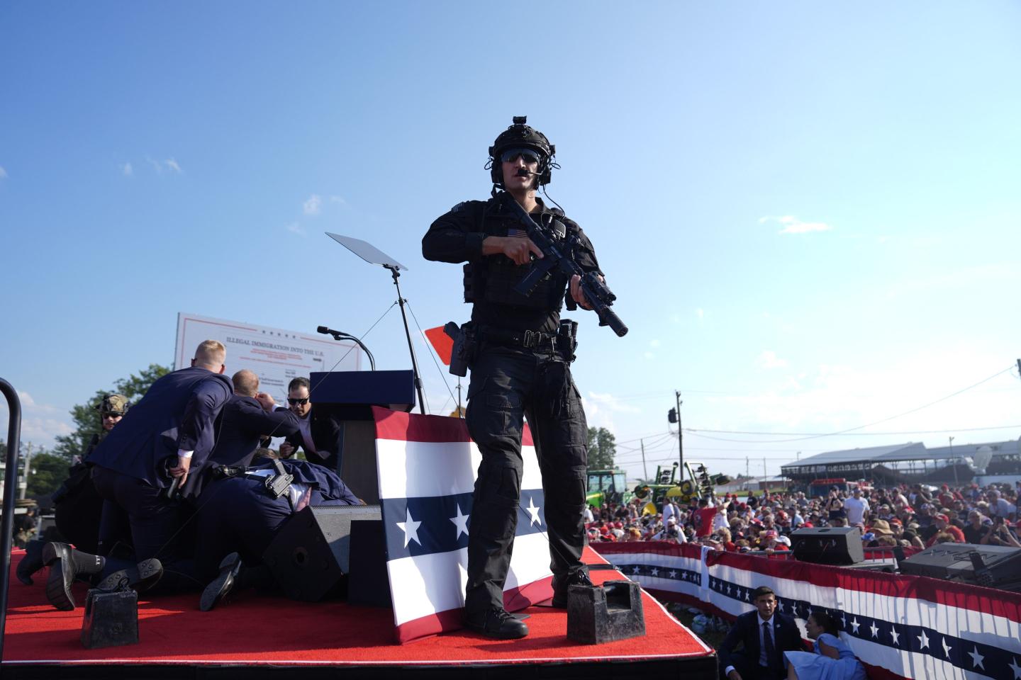 Trump’s would-be assassin was photographed by local police minutes before attack because he was scoping out the area with a rangefinder—but then he disappeared