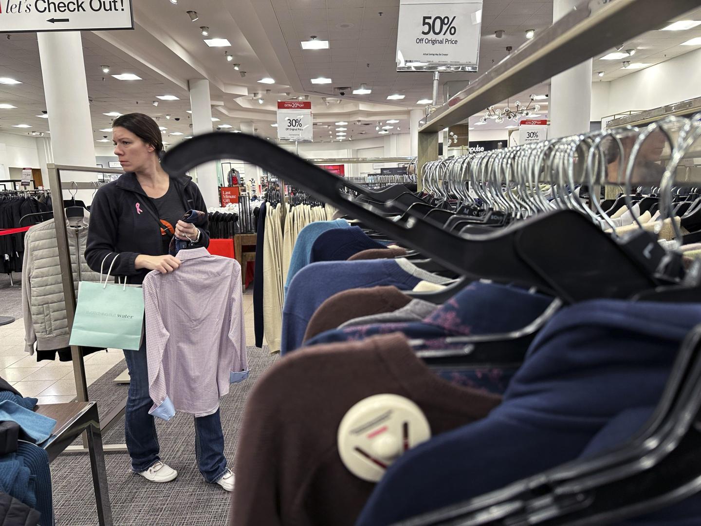 woman shopping for clothing