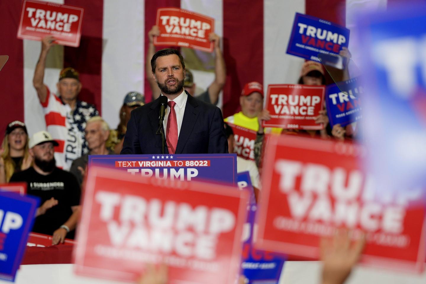 J.D. Vance says under Trump, people will see more products ‘stamped with that beautiful logo: Made in the USA’
