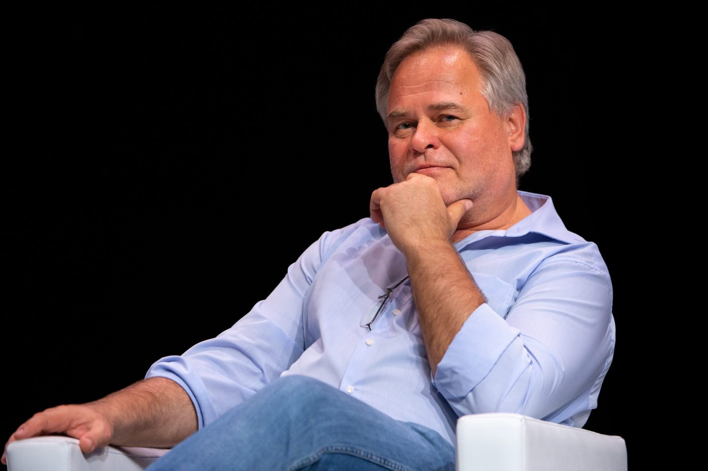 Eugene Kaspersky looking pensive in a chair