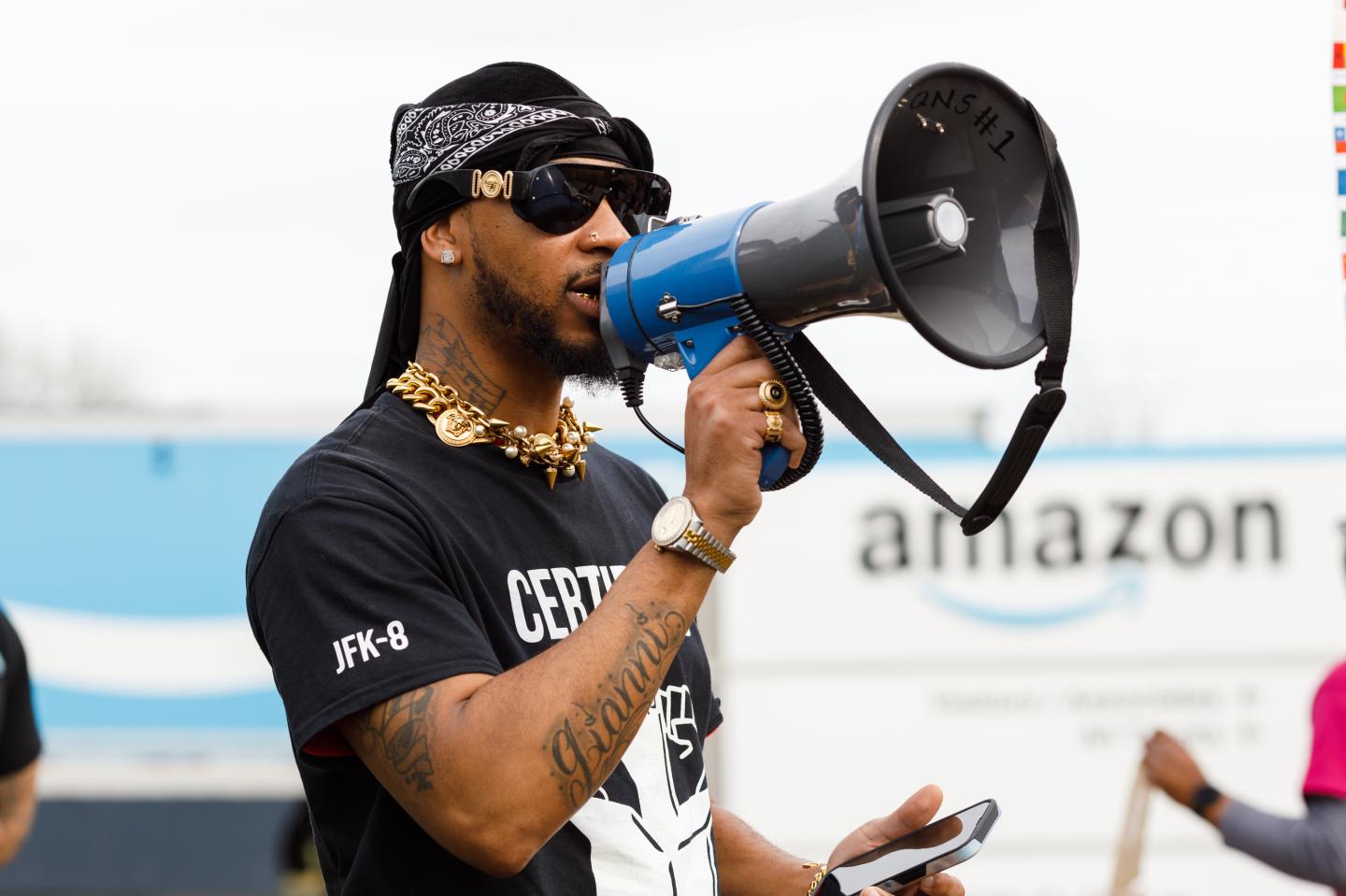 Chris Smalls, founder of the Amazon Labor Union, in 2023.