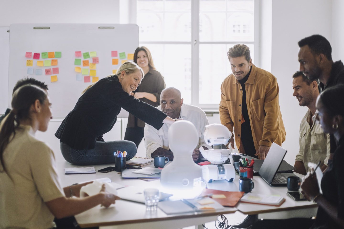 people gathered around table