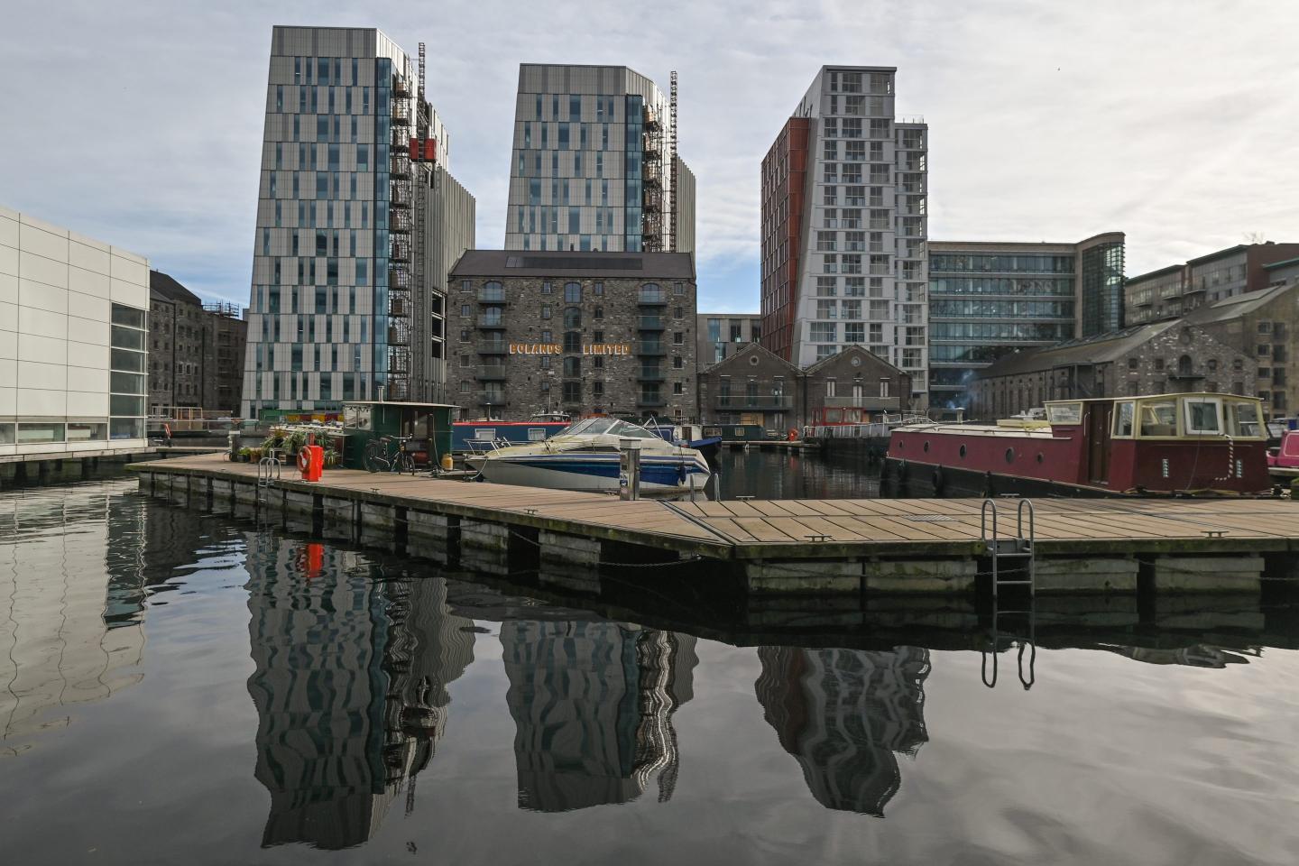 A general view of the nearly finished Bolands Quay new site on Dublins Barrow Street next Google EMEA HQ building (right-not in the picture), at the Grand Canal Docks, in Dublin.