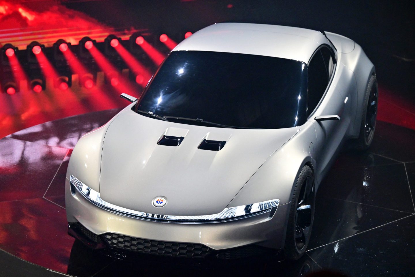 Fisker electric car on display