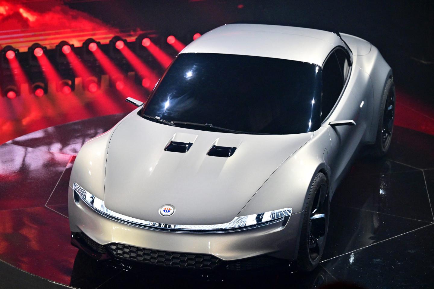Fisker electric car on display
