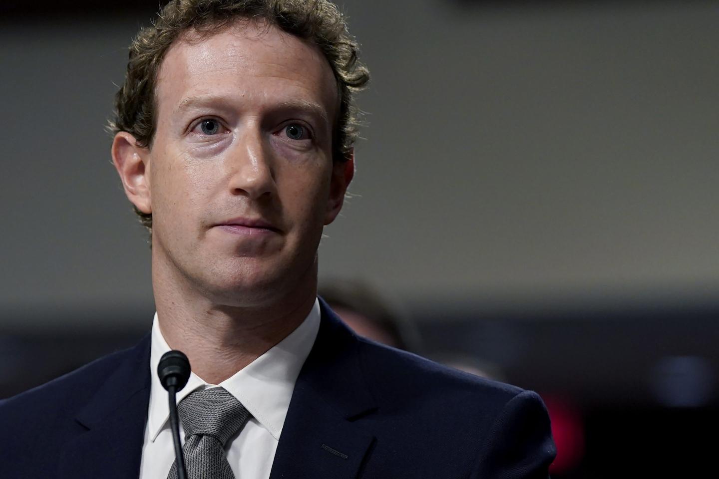 Mark Zuckerberg, chief executive officer of Meta Platforms Inc., during a Senate Judiciary Committee hearing in Washington, DC, US, on Wednesday, Jan. 31, 2024. Congress has increasingly scrutinized social media platforms as growing evidence suggests that excessive use and the proliferation of harmful content may be damaging young people's mental health. Photographer: Kent Nishimura/Bloomberg via Getty Images