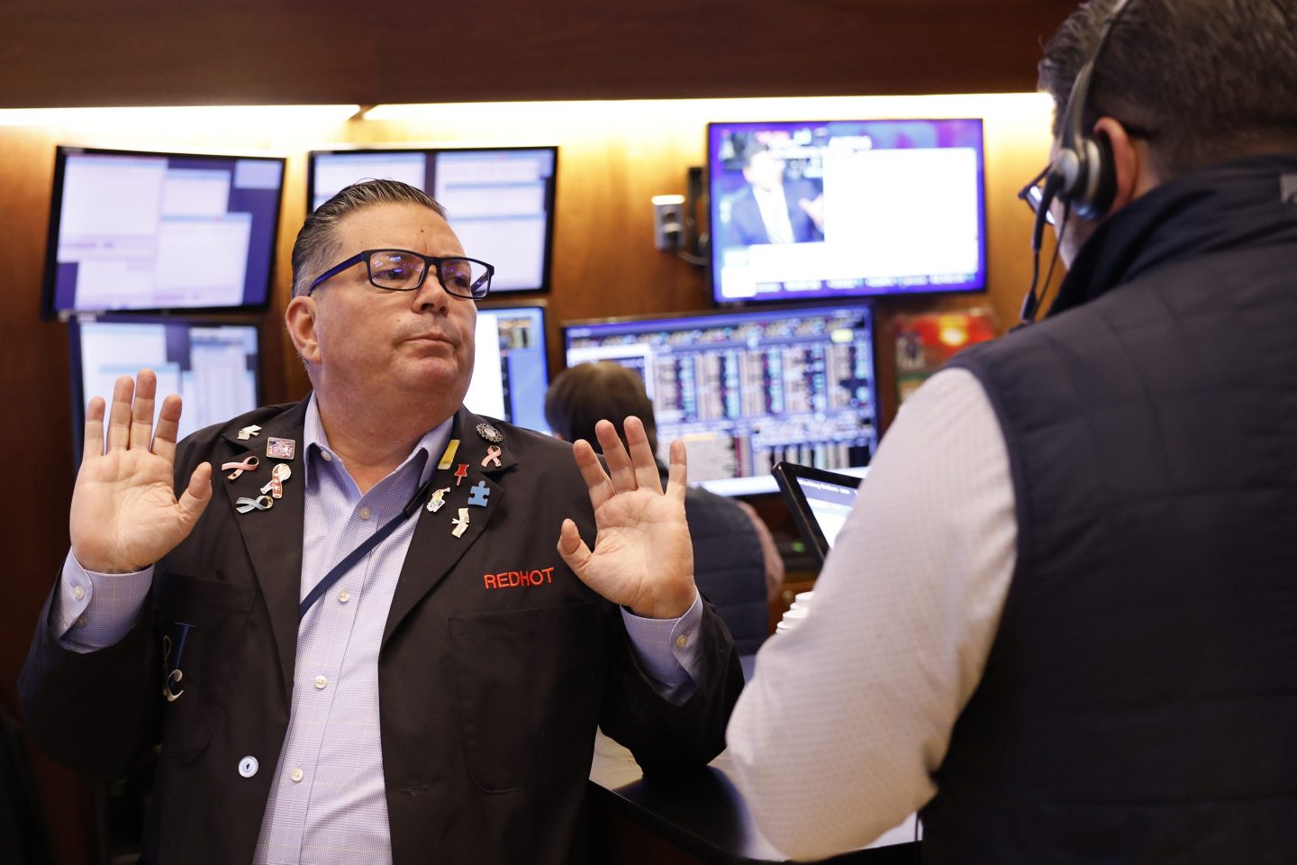 Trader looking annoyed