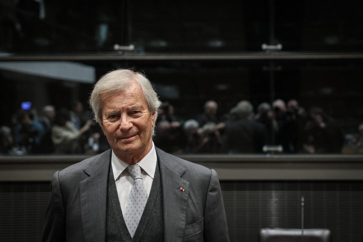 Vincent Bollore at the National Assembly in Paris