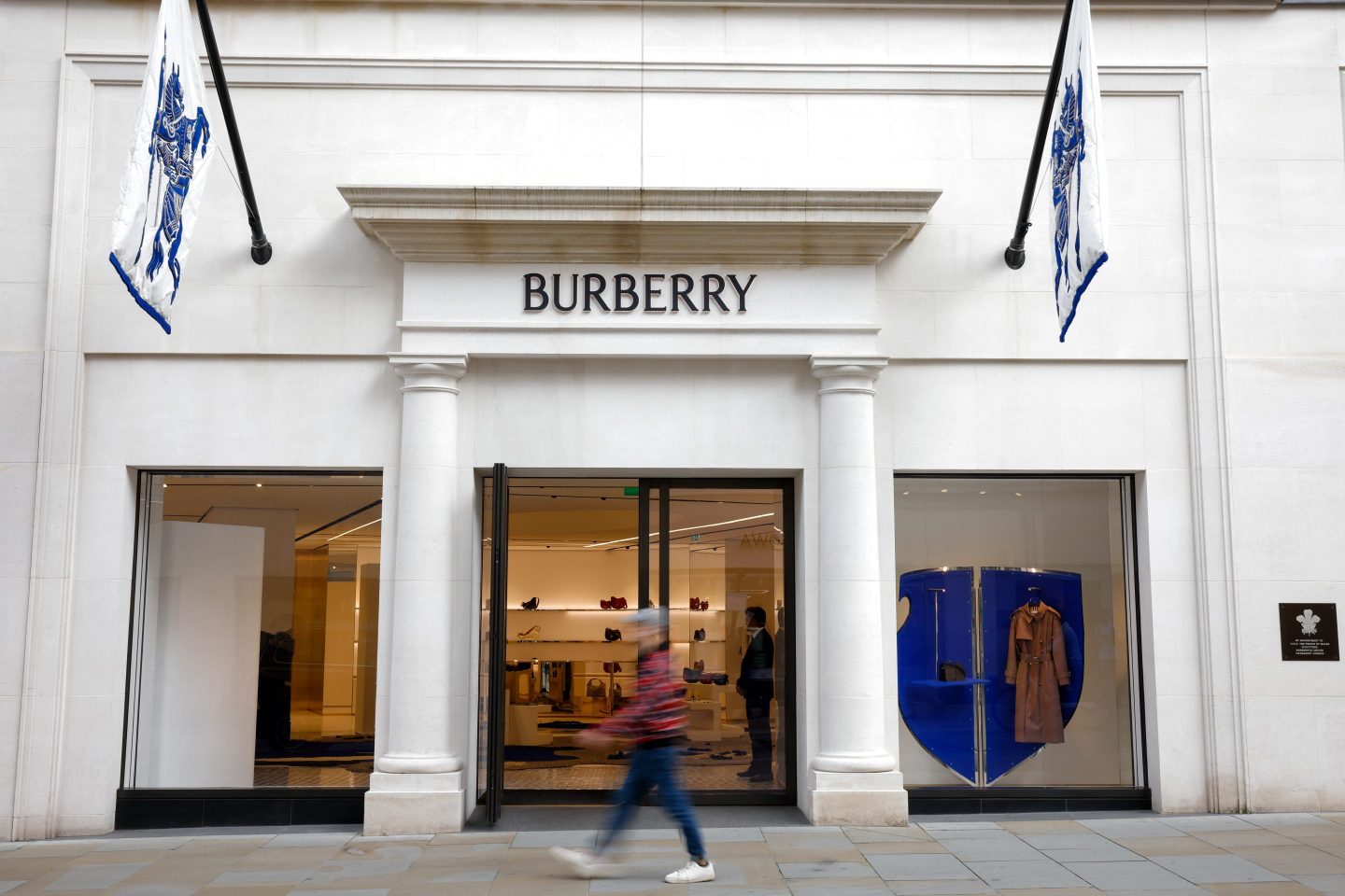 Burberry luxury boutique storefront