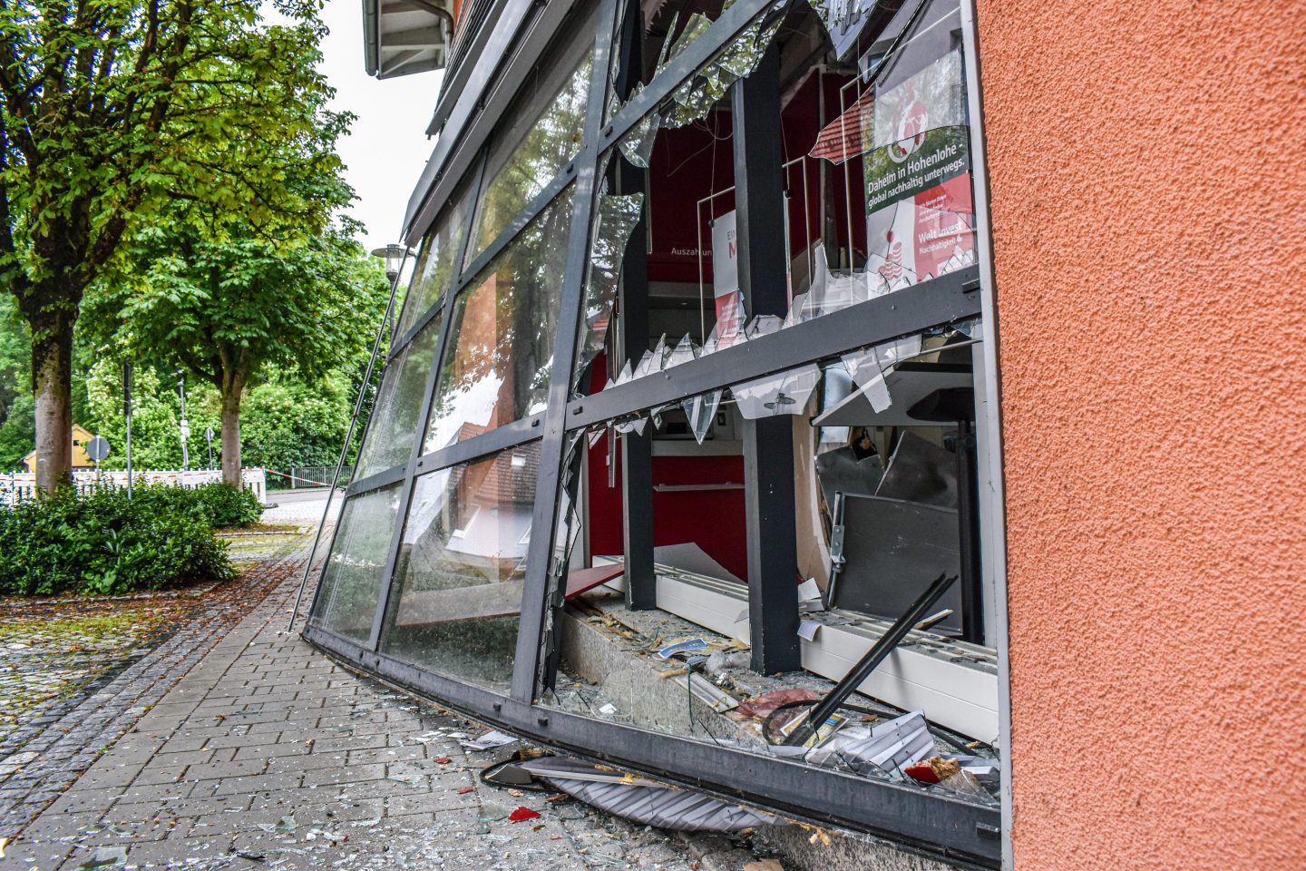 Cash machine blown up