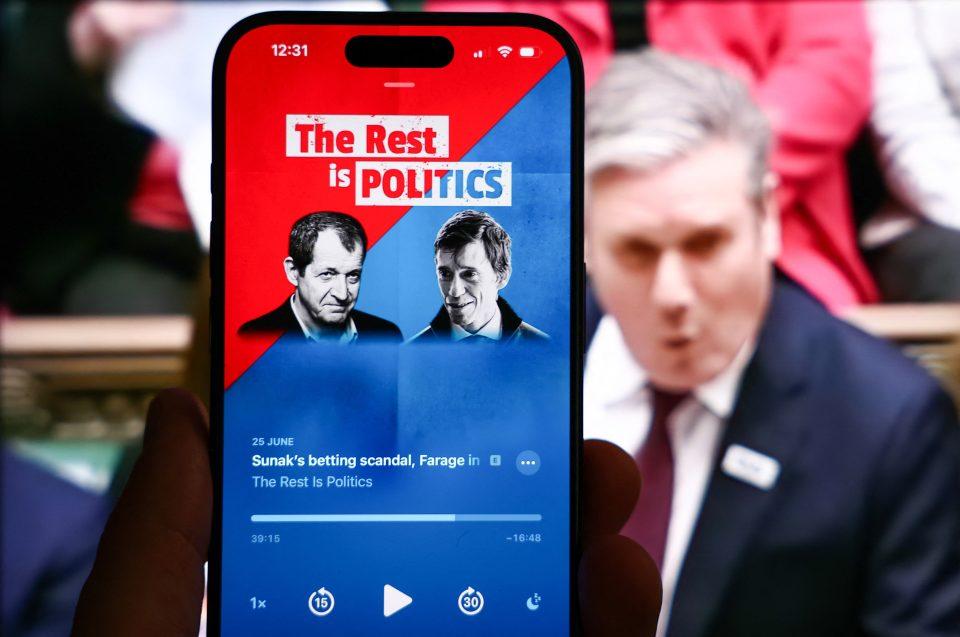 'The Rest is Politics' podcast hosted by Alistair Campbell and Rory Stewart.