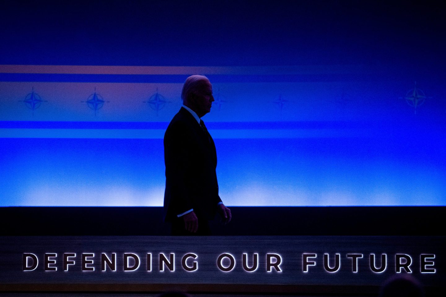 President Joe Biden at NATO's 75th anniversary celebratory event during the NATO summit in Washington, DC on July 9.