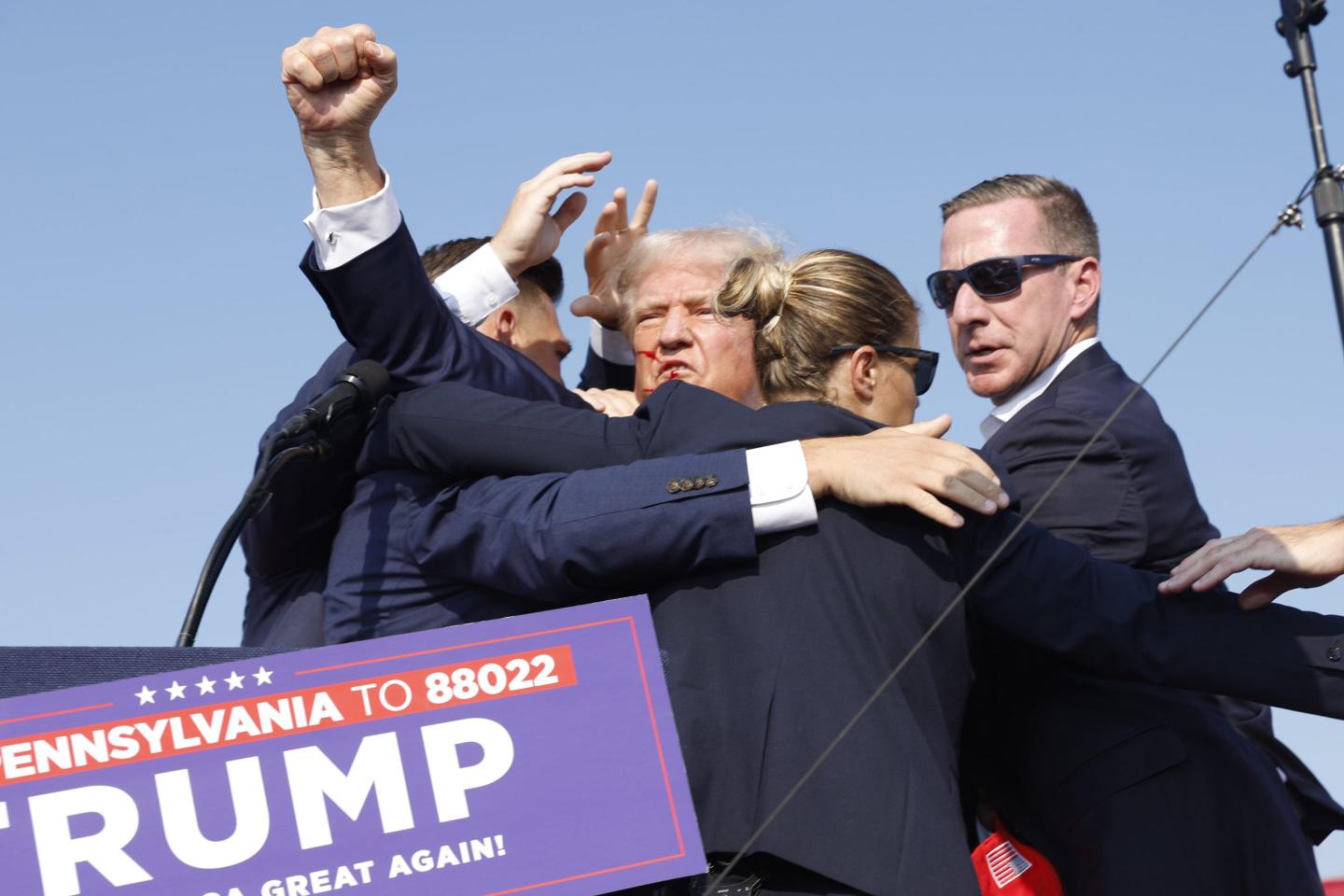 Donald Trump Injured During Shooting At Campaign Rally In Butler, PA