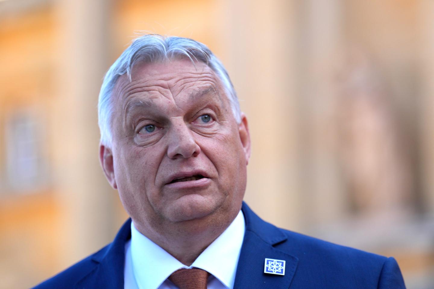WOODSTOCK, ENGLAND - JULY 18: Prime Minister of Hungary Viktor Orbán arrives for the European Political Community Summit at Blenheim Palace on July 18, 2024 in Woodstock, England. At the 4th European Political Community Summit, Europe’s leaders will focus on energy, infrastructures, connectivity, cybersecurity, countering disinformation and migration. (Photo by Carl Court/Getty Images)