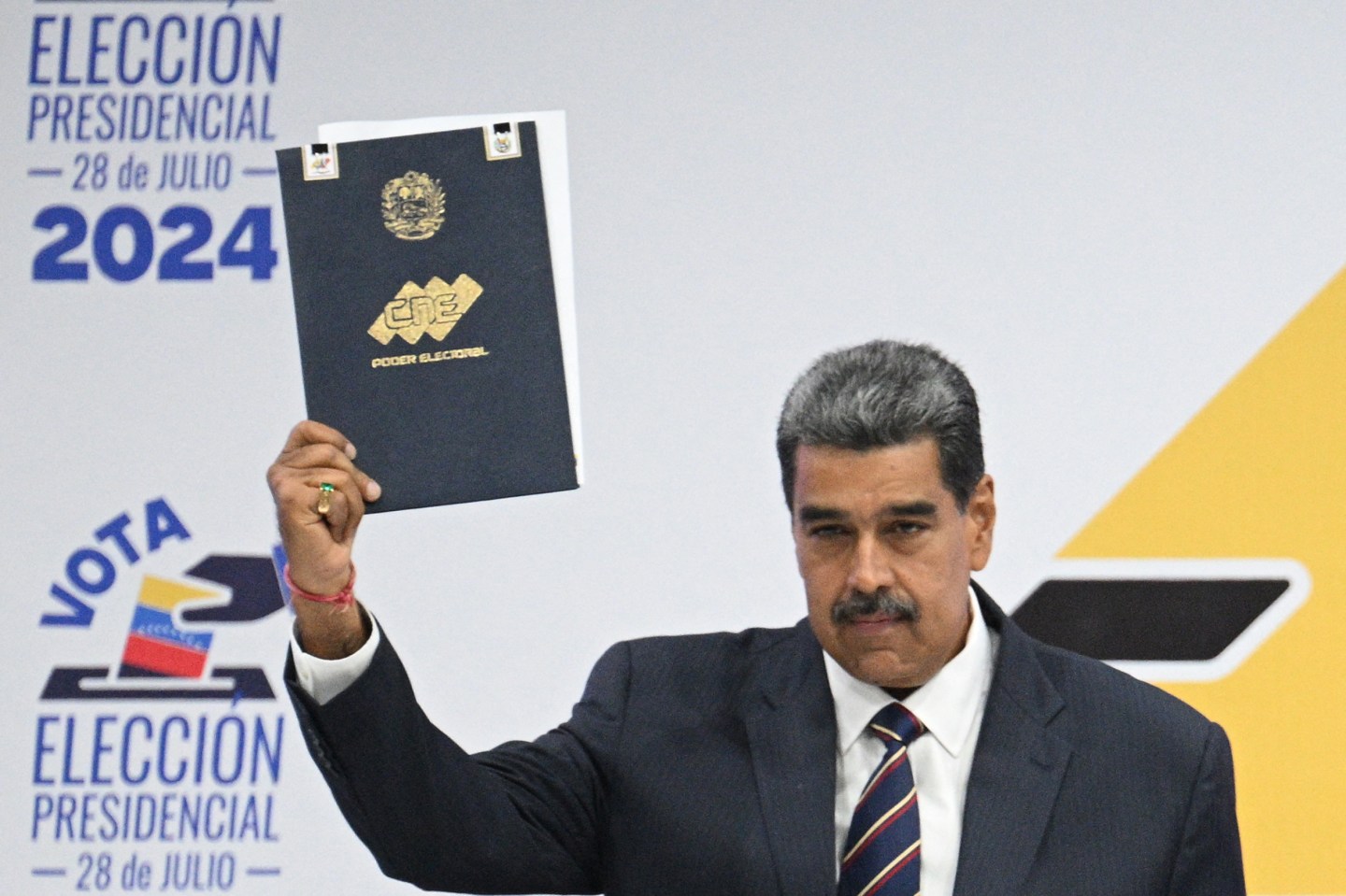 Venezuelan President Nicolas Maduro gestures during his proclamation at the electoral authority's headquarters in Caracas on July 29 in the wake of the Venezuelan presidential election. President Nicolas Maduro was declared the winner but the opposition and key regional neighbors immediately rejected the official results.