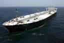 HOUSTON, TX - JULY 3: The Russian supertanker Astro Lupus waits to unload its cargo of the first direct shipment of Russian crude oil to the United States 03 July 2002 in the Gulf of Mexico 50 miles from Houston, Texas. Russia is the world's second largest oil exporter. (Photo credit should read POOL/AFP via Getty Images)