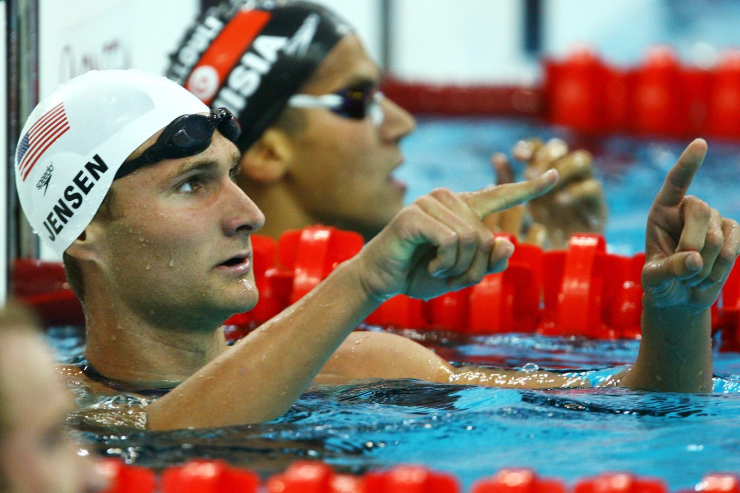 Larsen Jensen at the Beijing 2008 Olympic Games.