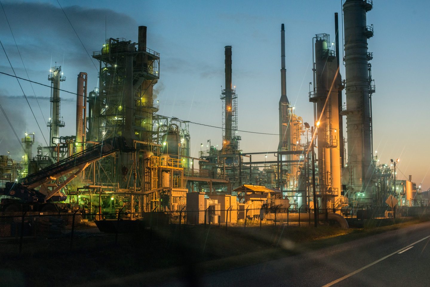 Smoke rises from one of many chemical plants in Louisiana's "Cancer Alley" between New Orleans and Baton Rouge, on October 12, 2013.
