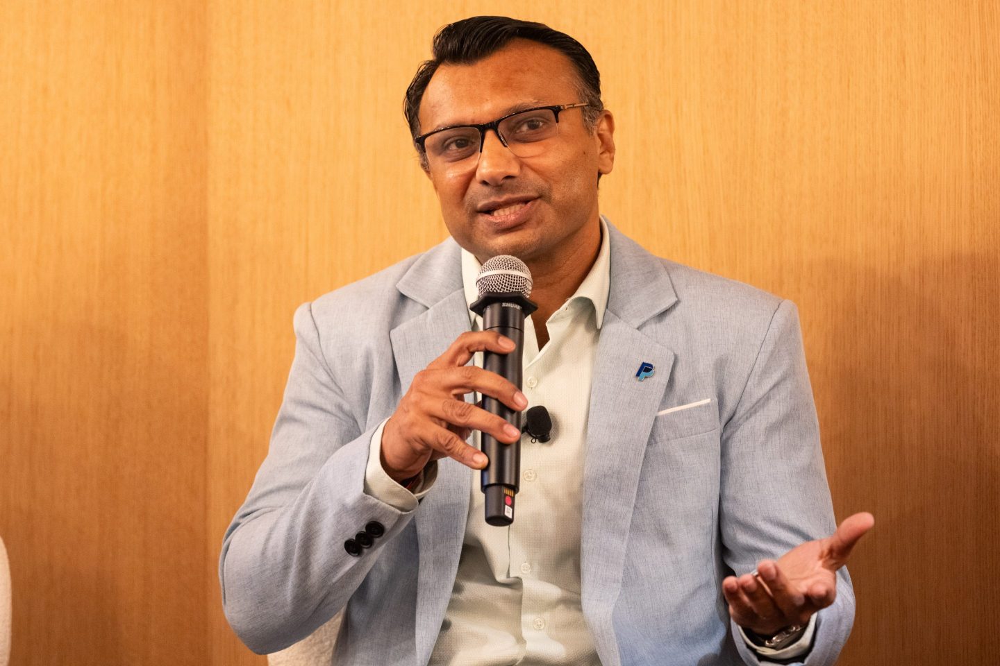 Phoram Mehta, APAC chief information security officer for Paypal, speaking on innovation and regulation of AI at a Fortune Brainstorm AI breakout session in Singapore on July 31, 2024.