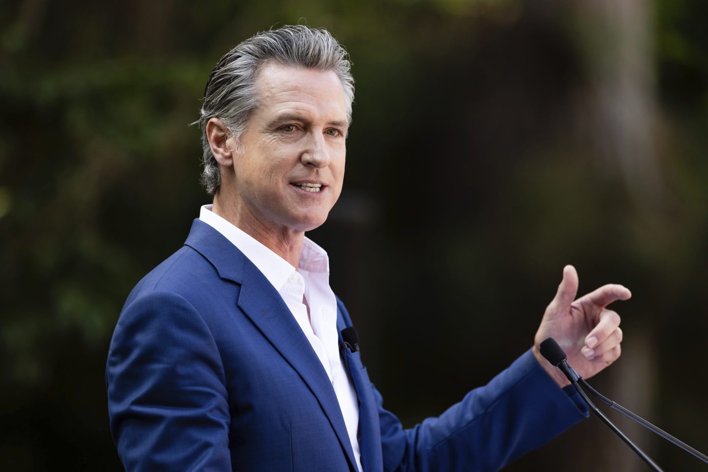 California governor Gavin Newsom looking sharp