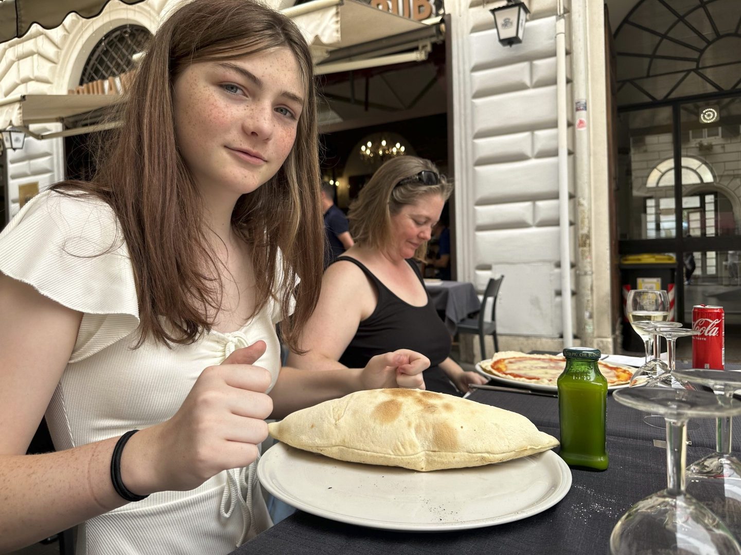 Parker Tirrell, a transgender teen from New Hampshire, sitting down to lunch