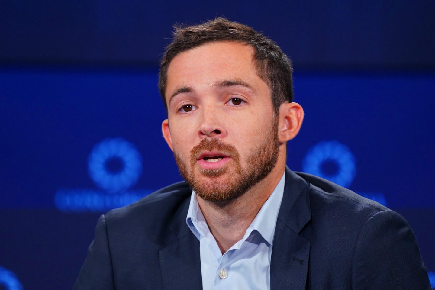 John R. Tyson speaks at a conference