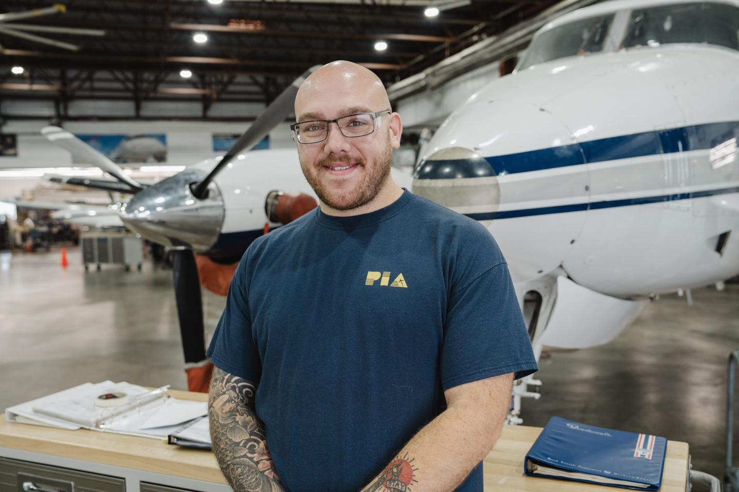 Forrest Zischkau, student at Pittsburgh Institute of Aeronautics.