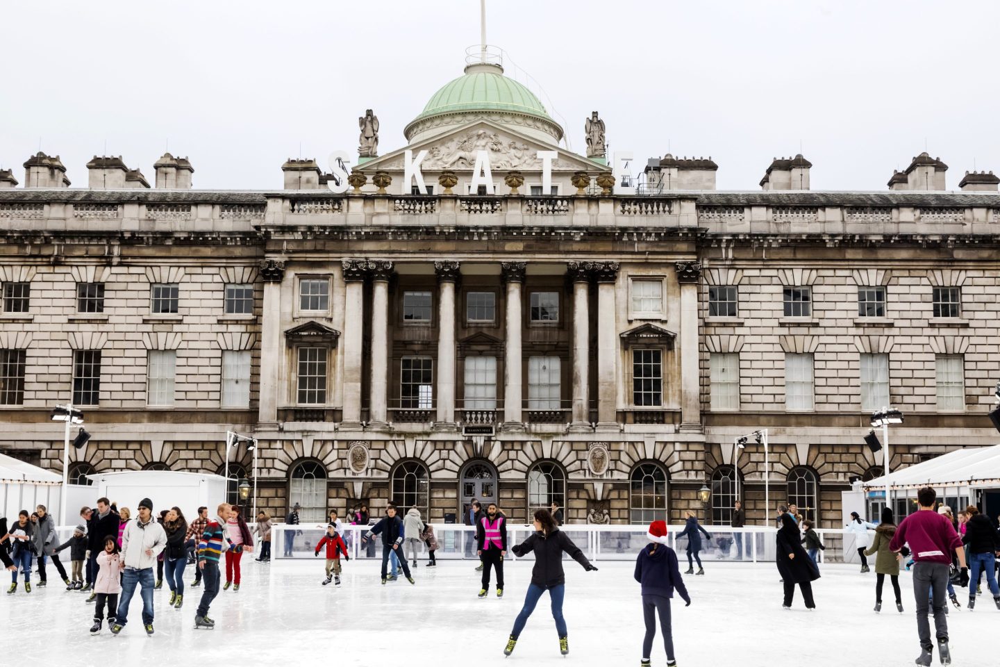 England, London, The Strand, Somerset House, Ice Skating (Photo by: Dukas/Universal Images Group via Getty Images)