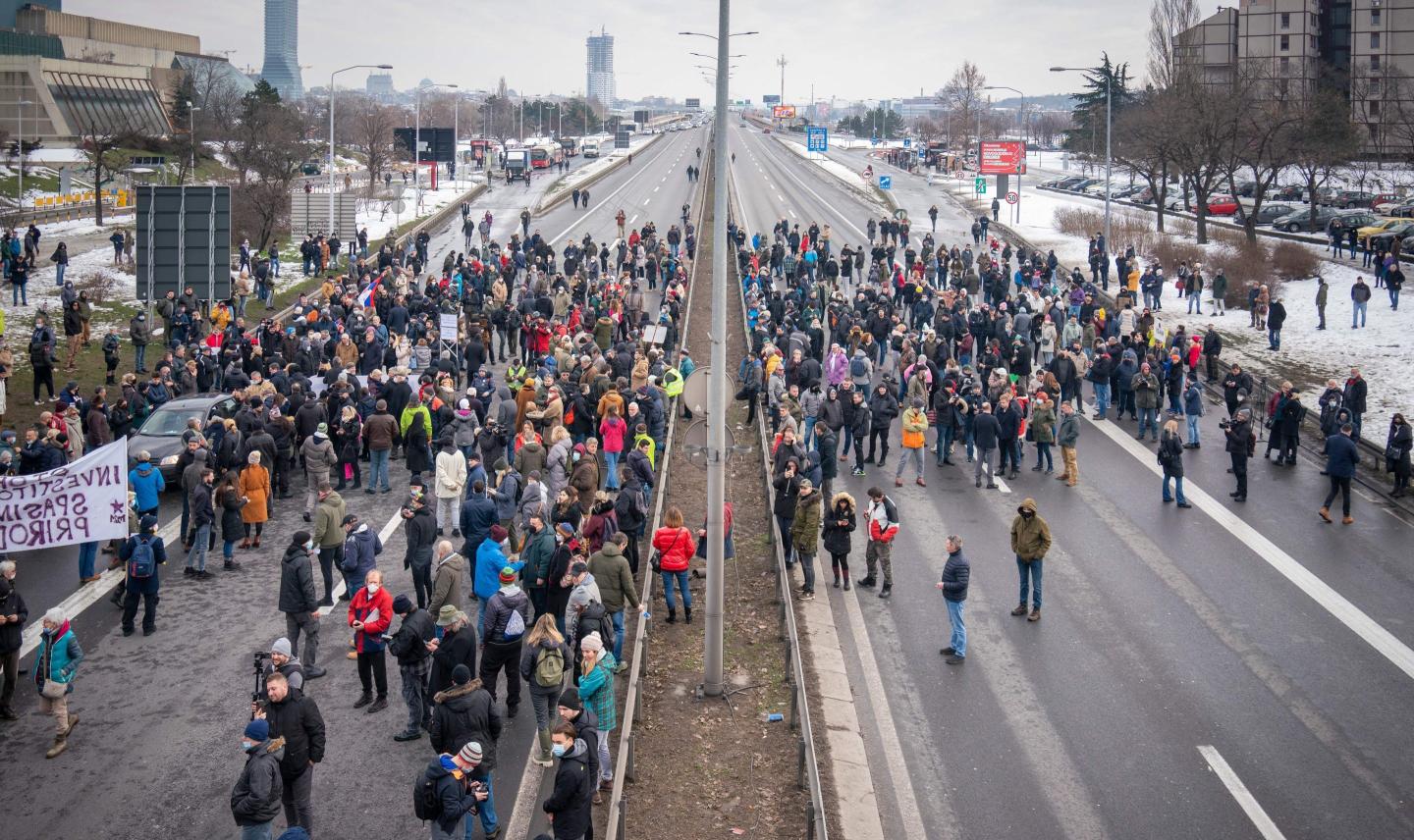 Protest in the street