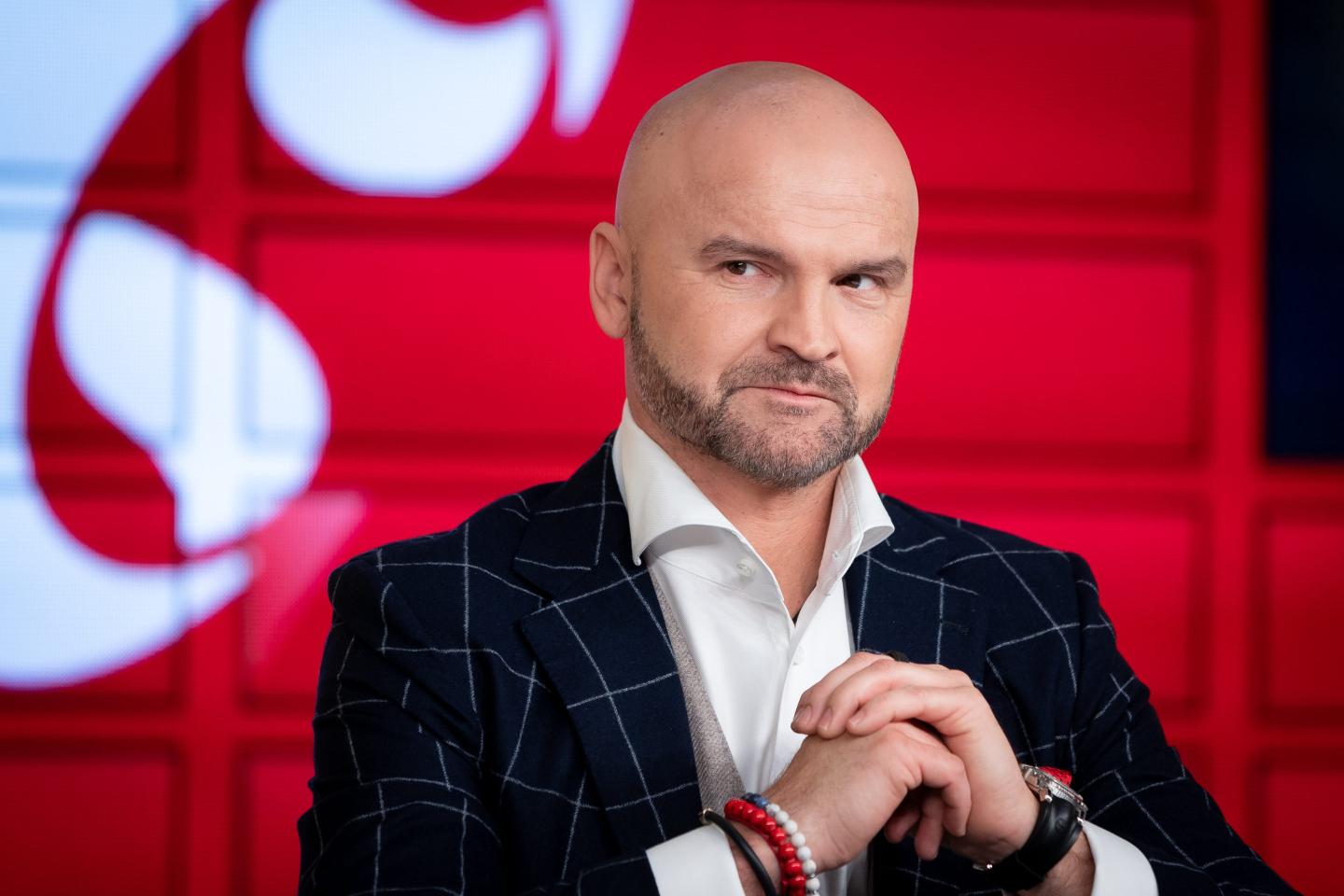 Rafal Brzoska during the press conference on the announcement of InPost as a strategic sponsor of the Polish Football Association and Poland national football team, at PGE National Stadium in Warsaw, Poland on May 30, 2022 (Photo by Mateusz Wlodarczyk/NurPhoto via Getty Images)
