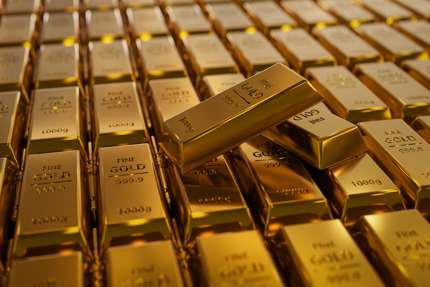 rows of gold bars