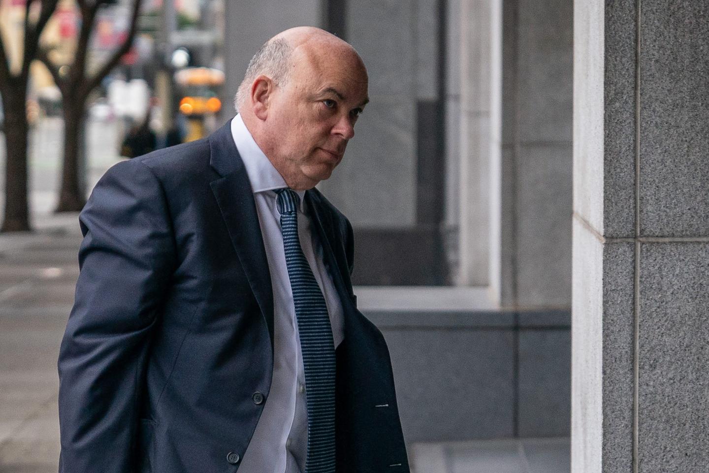 Mike Lynch, former chief executive officer of Autonomy Corp., arrives at federal court in San Francisco, California, US, on Monday, March 18, 2024. Lynch is charged with 14 counts of wire fraud, one count of securities fraud and one count of conspiracy to commit wire fraud. Photographer: Loren Elliott/Bloomberg via Getty Images