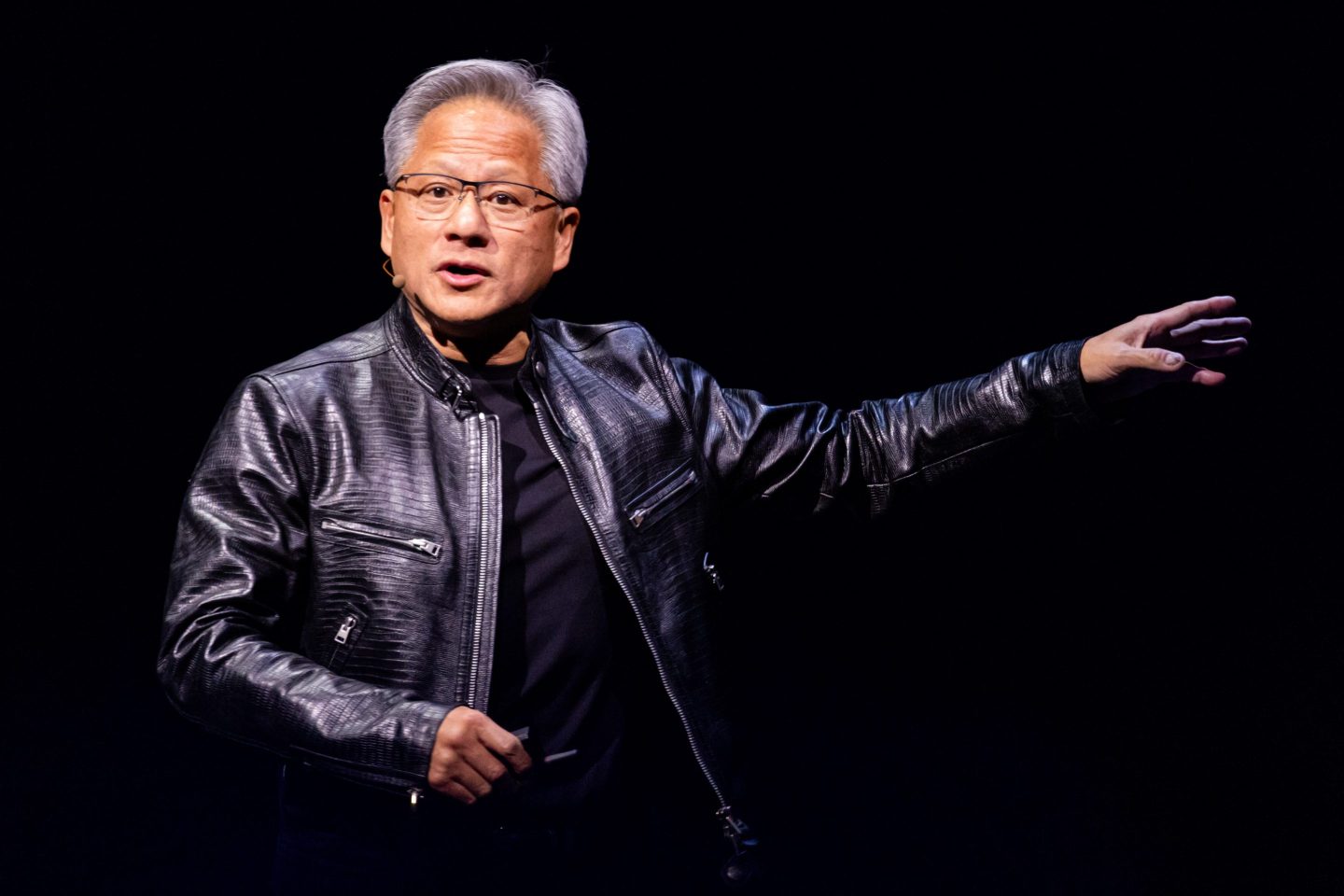 Nvidia CEO Jensen Huang speaks during an event in Taipei, Taiwan, on June 2, 2024.