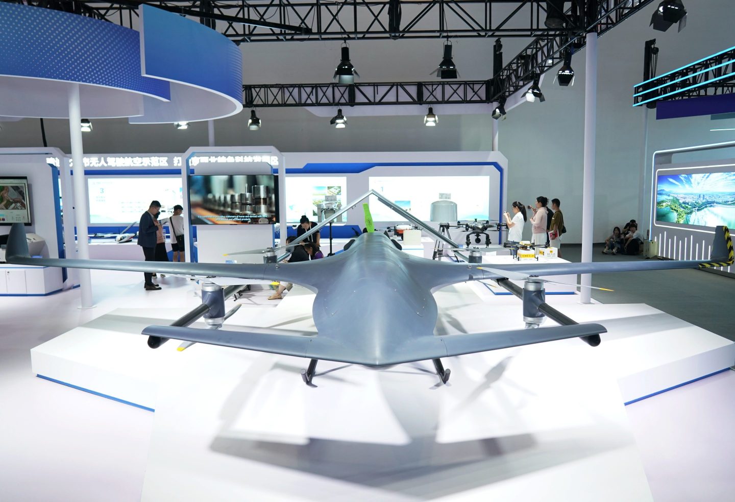 A vertical take-off and landing drone at the 26th China Beijing International High-tech Expo in Beijing on July 13, 2024.