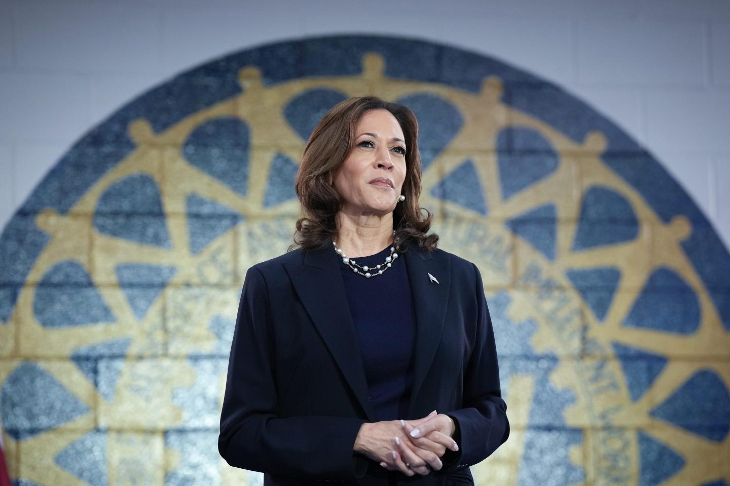 Kamala Harris would be the first female president. Why isn’t she talking about it more?