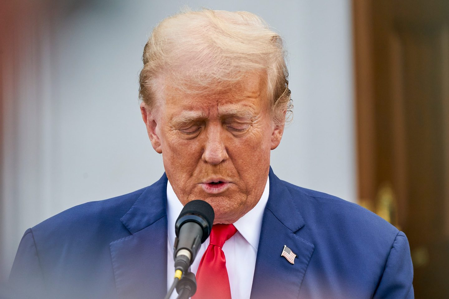 Former President Donald Trump during a news conference at Trump National Golf Club in Bedminster, N.J., on Aug. 15.