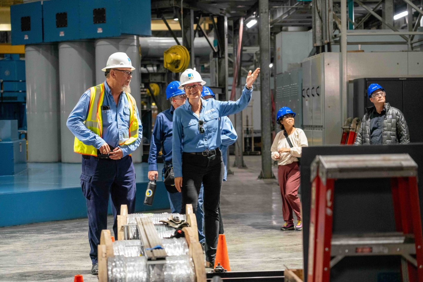 Patti Poppe, PG&E CEO., tours the Helms Pumped Storage Power Plant in Fresno County, Calif., on Aug. 16, 2024.