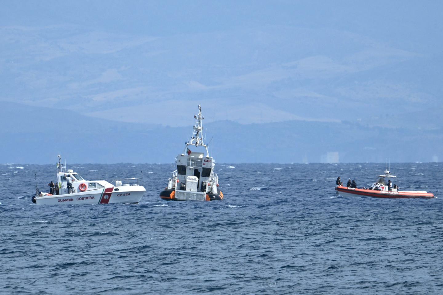 A view of several rescue boats