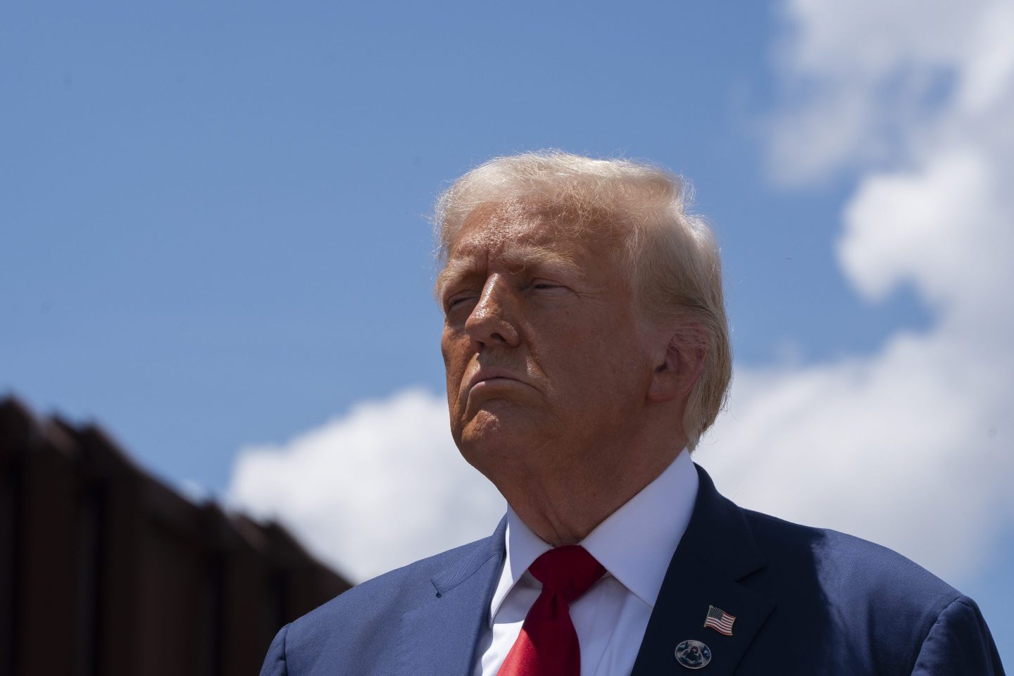 Donald Trump at the U.S.-Mexico border on Aug. 22, south of Sierra Vista, Arizona.
