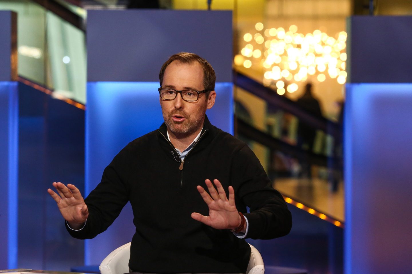 Mark Spitznagel, president and chief investment officer of Universa Investments, during a Bloomberg Television interview in New York, Feb. 17, 2016.